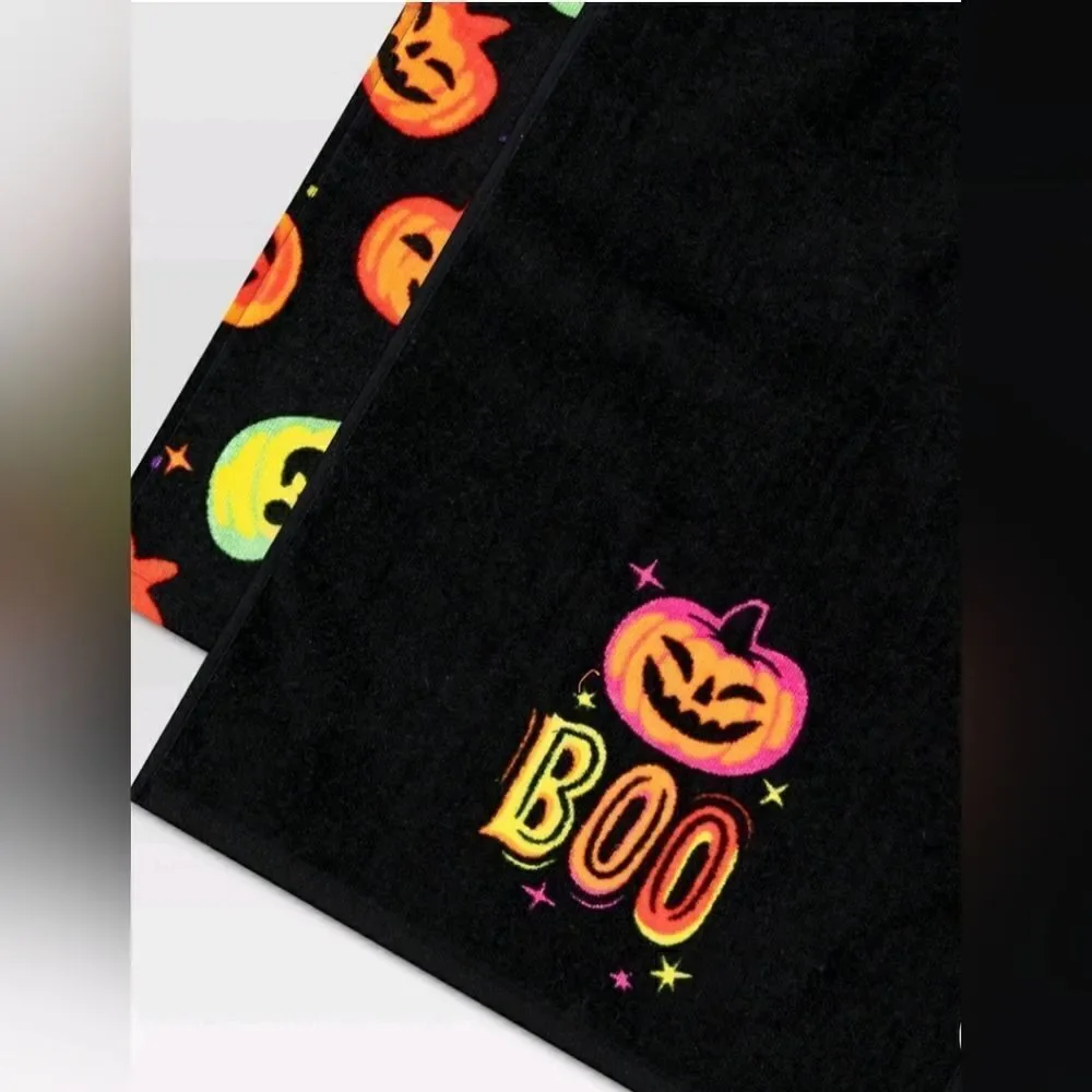 Target 2pk Halloween Kitchen Terry Towels Pumpkin BOO Hyde and EEK